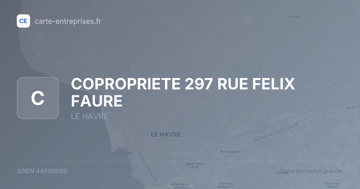 COPROPRIETE 297 RUE FELIX FAURE — 440199198 — fiche entreprise
