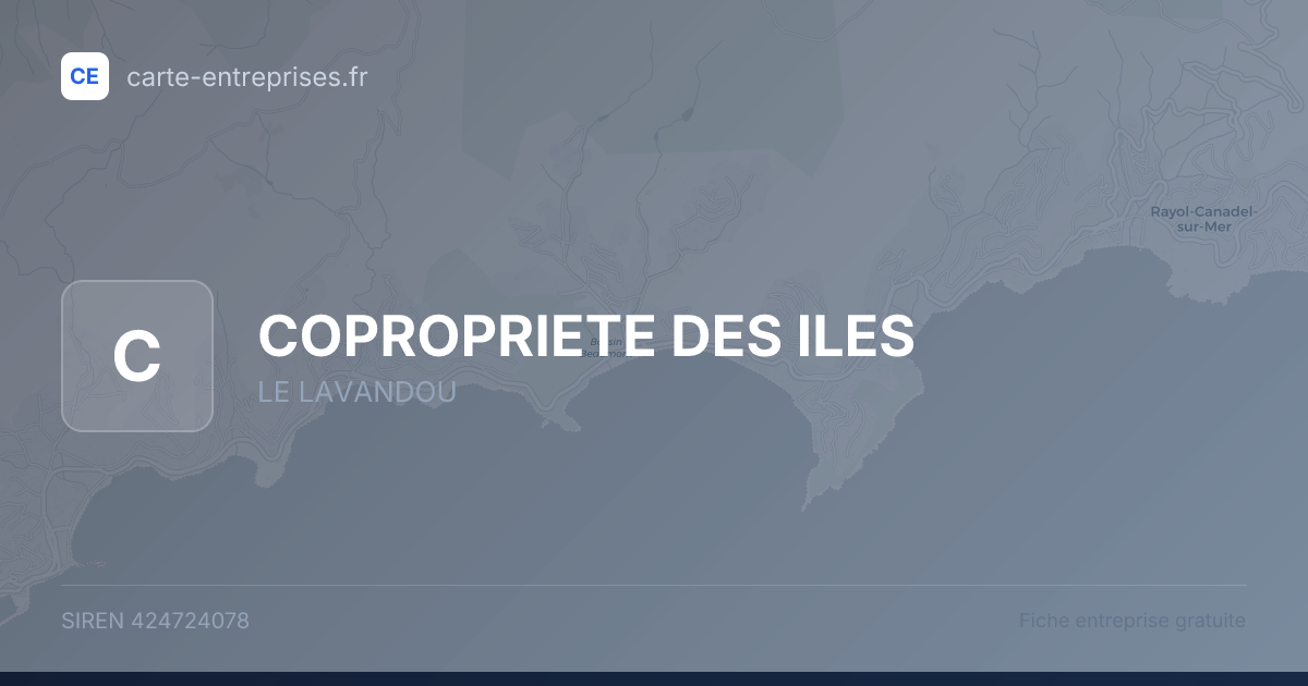 COPROPRIETE DES ILES — 424724078 — fiche entreprise
