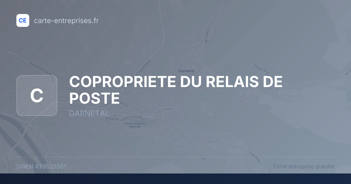 COPROPRIETE DU RELAIS DE POSTE — 429525561 — fiche entreprise