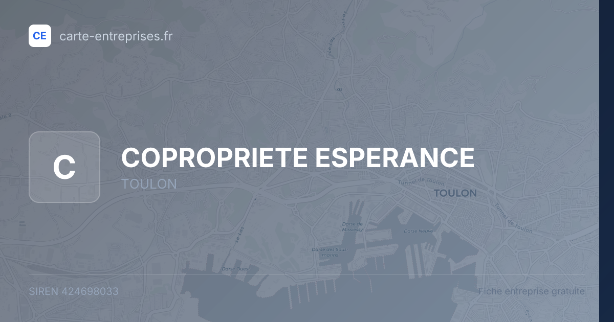 COPROPRIETE ESPERANCE — 424698033 — fiche entreprise