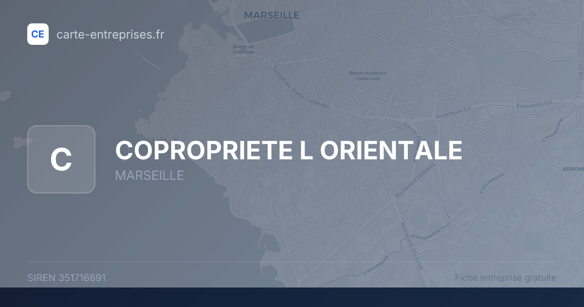 COPROPRIETE L ORIENTALE — 351716691 — fiche entreprise