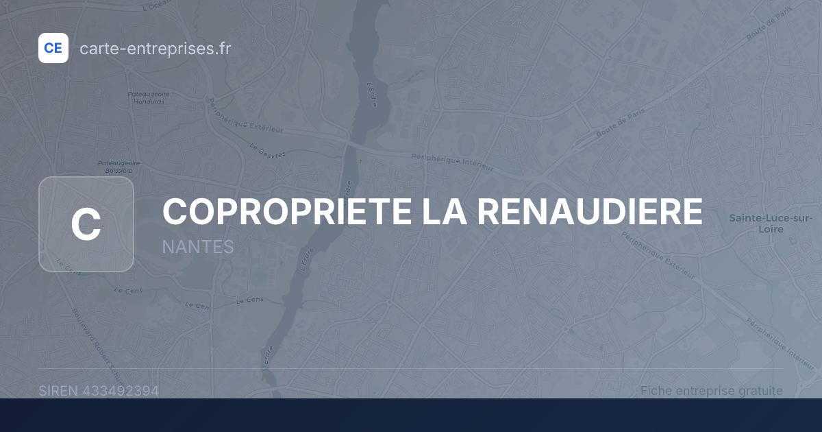 COPROPRIETE LA RENAUDIERE — 433492394 — fiche entreprise