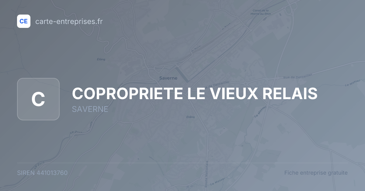 COPROPRIETE LE VIEUX RELAIS — 441013760 — fiche entreprise
