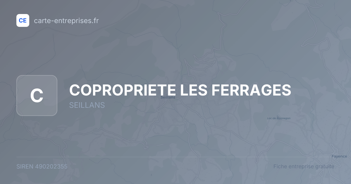 COPROPRIETE LES FERRAGES — 490202355 — fiche entreprise