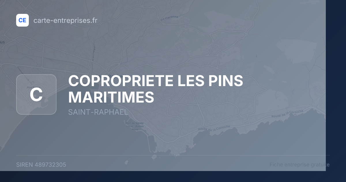COPROPRIETE LES PINS MARITIMES — 489732305 — fiche entreprise
