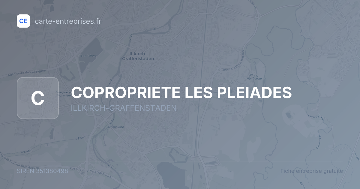 COPROPRIETE LES PLEIADES — 351380498 — fiche entreprise