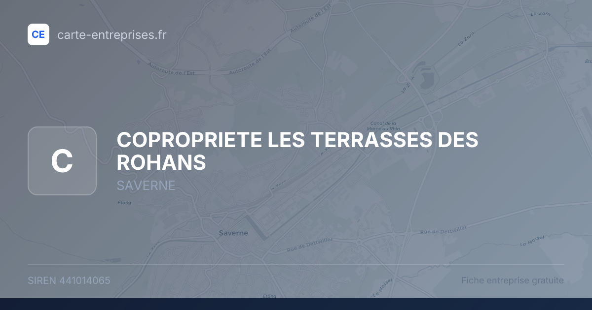 COPROPRIETE LES TERRASSES DES ROHANS — 441014065 — fiche entreprise