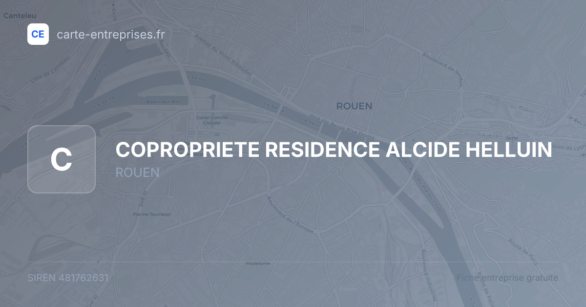 COPROPRIETE RESIDENCE ALCIDE HELLUIN — 481762631 — fiche entreprise