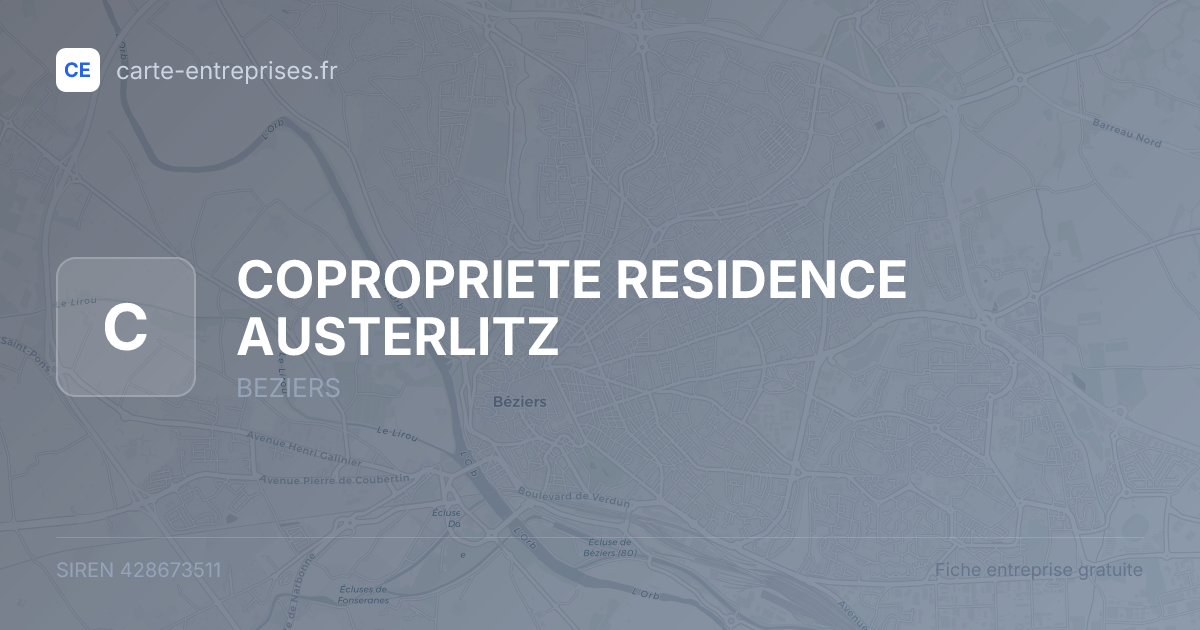 COPROPRIETE RESIDENCE AUSTERLITZ — 428673511 — fiche entreprise