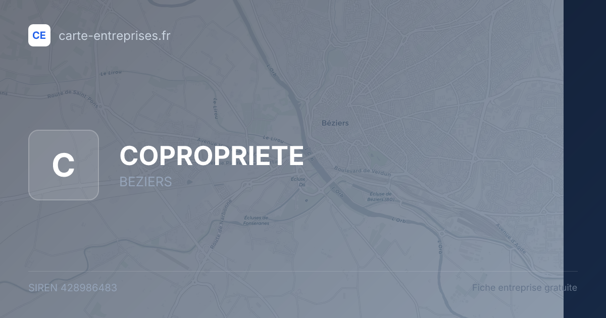 COPROPRIETE — 428986483 — fiche entreprise