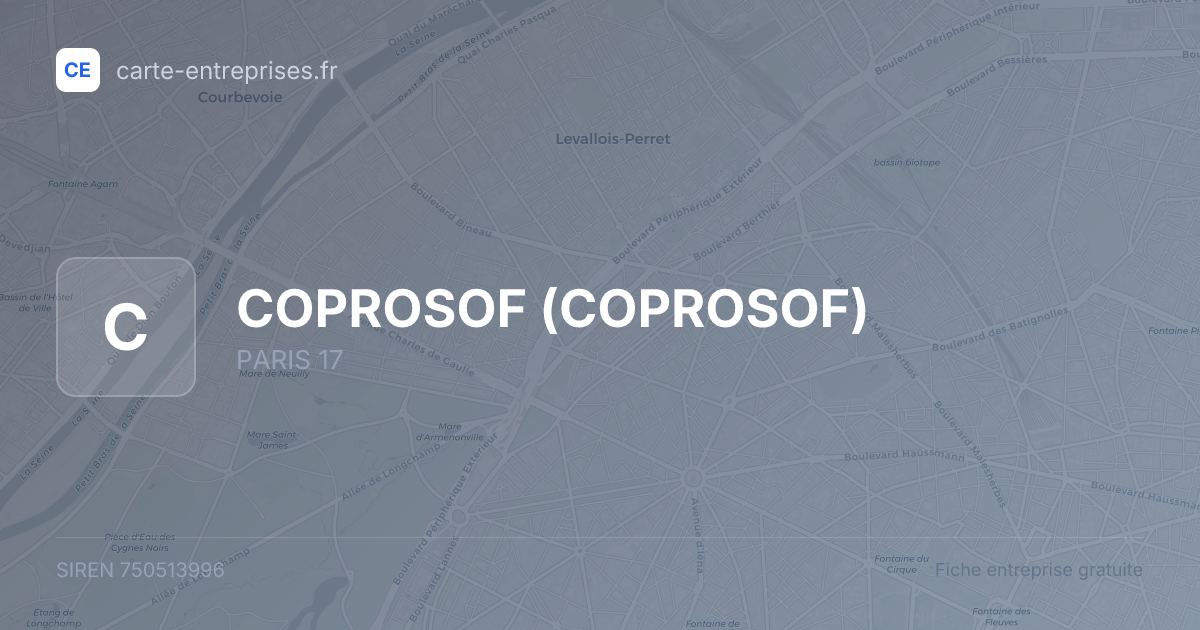 COPROSOF — 750513996 — fiche entreprise