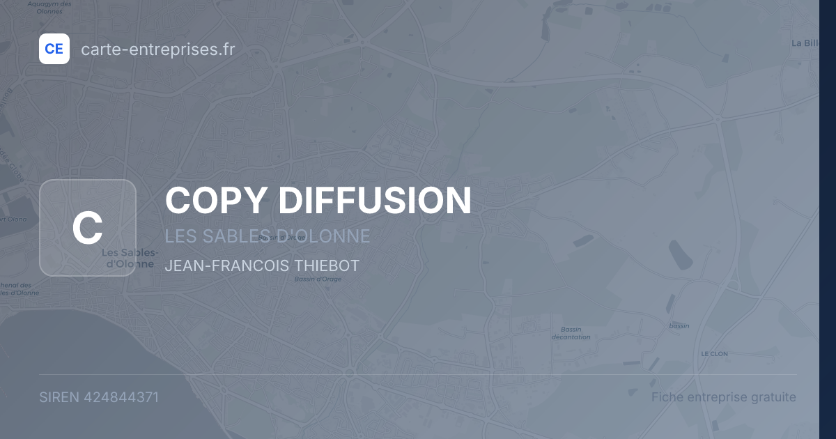 COPY DIFFUSION — 424844371 — fiche entreprise