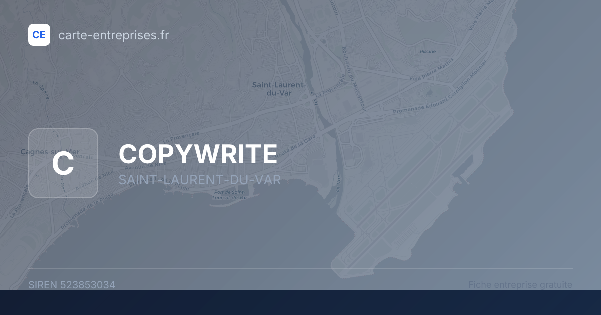 COPYWRITE — 523853034 — fiche entreprise