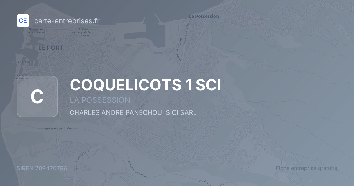 COQUELICOTS 1 SCI — 789470796 — fiche entreprise