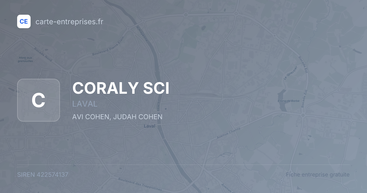 CORALY SCI — 422574137 — fiche entreprise