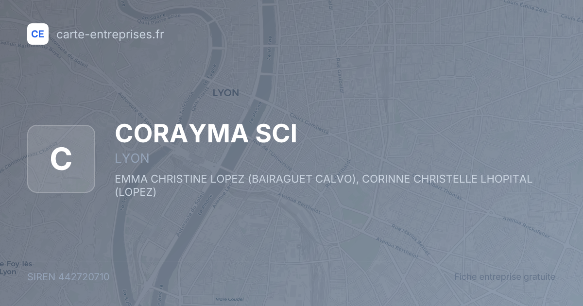CORAYMA SCI — 442720710 — fiche entreprise