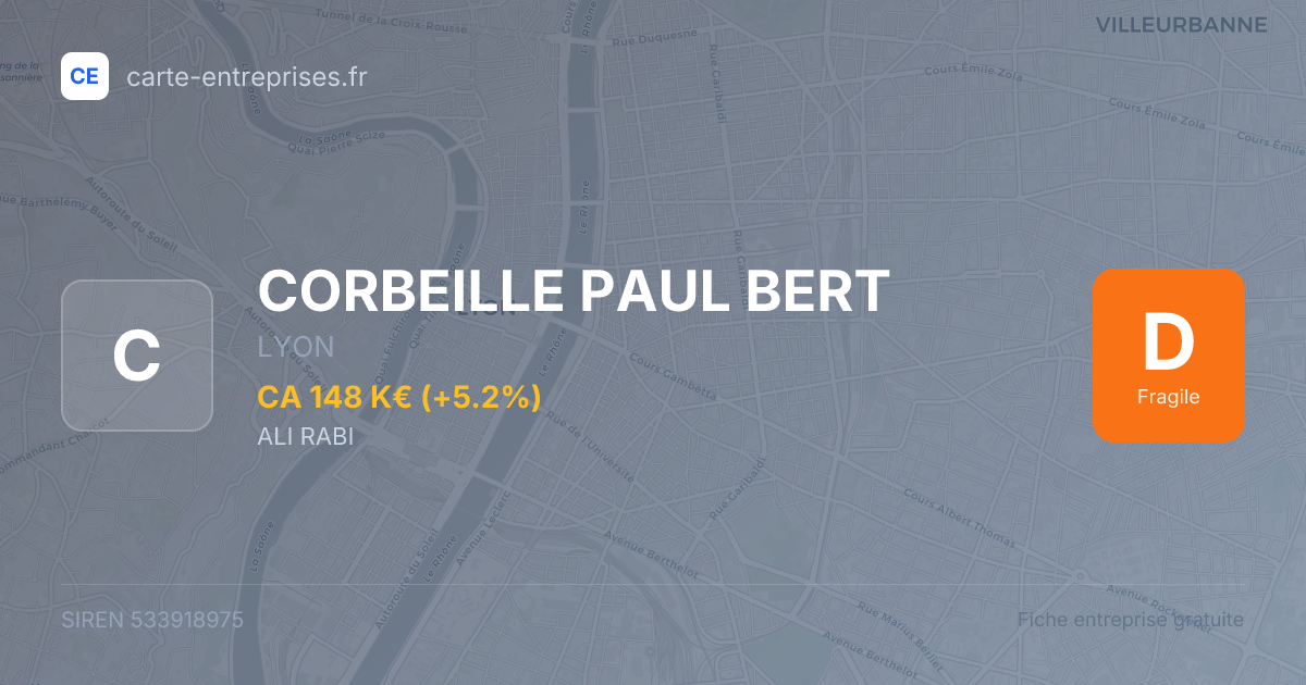 CORBEILLE PAUL BERT — 533918975 — fiche entreprise