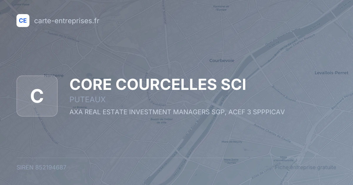 CORE COURCELLES SCI — 852194687 — fiche entreprise