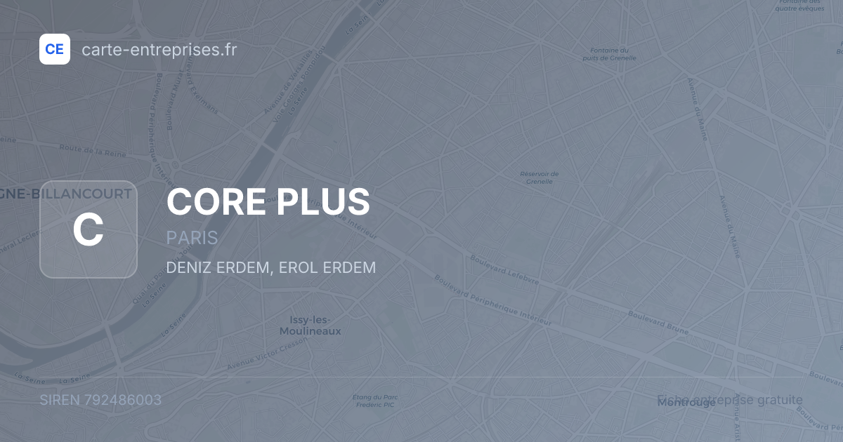 CORE PLUS — 792486003 — fiche entreprise