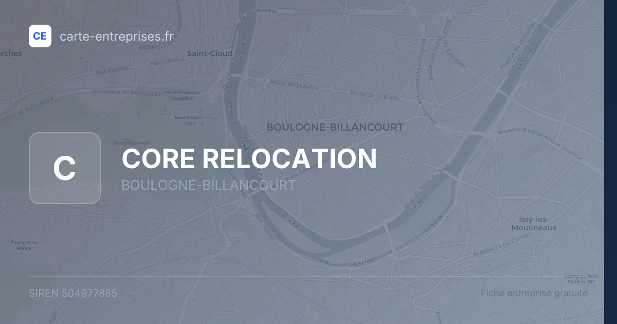 CORE RELOCATION — 504977885 — fiche entreprise