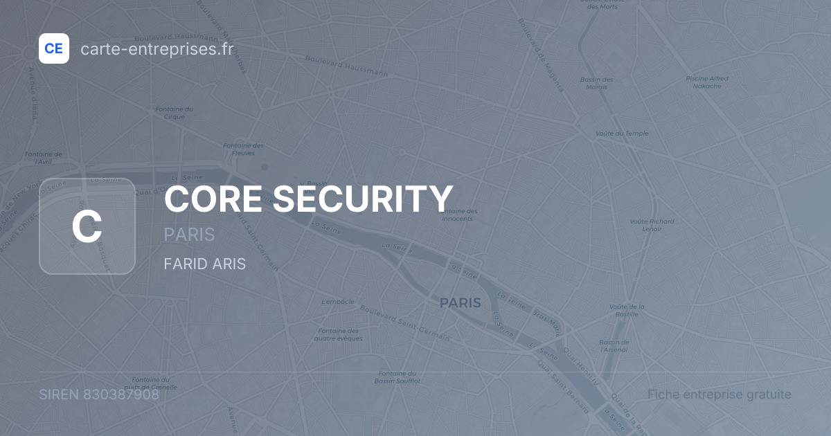 CORE SECURITY — 830387908 — fiche entreprise