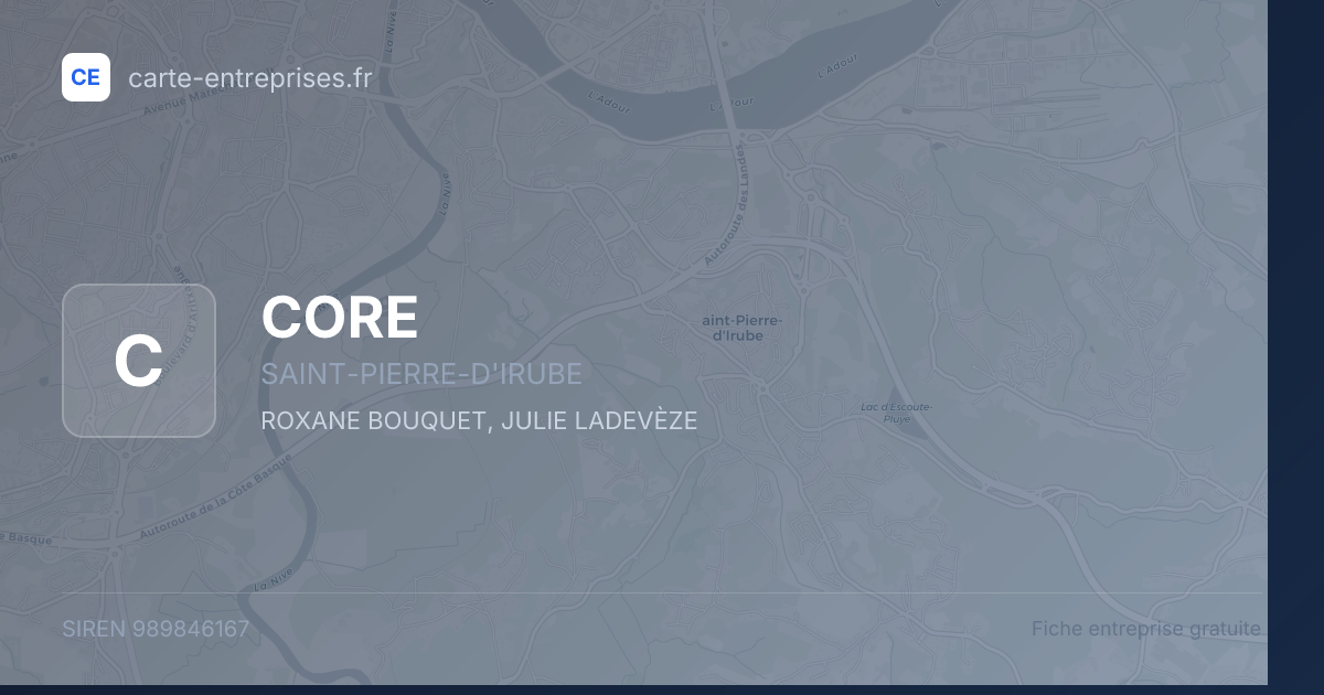CORE — 989846167 — fiche entreprise