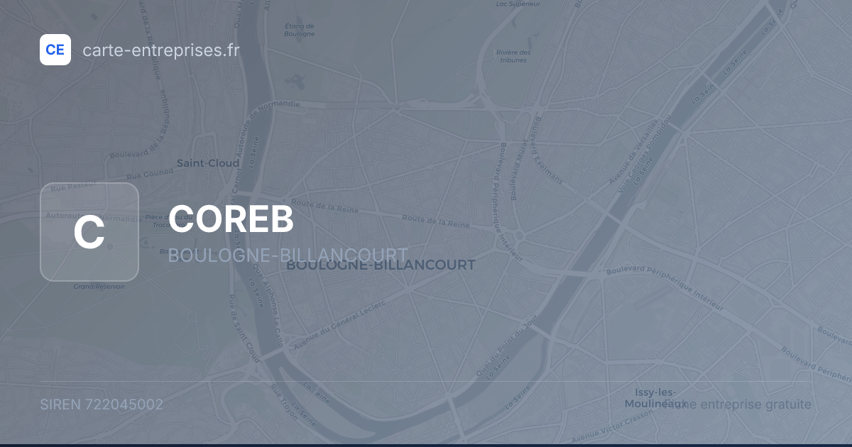 COREB — 722045002 — fiche entreprise