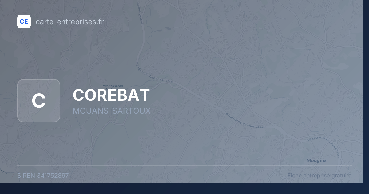 COREBAT — 341752897 — fiche entreprise