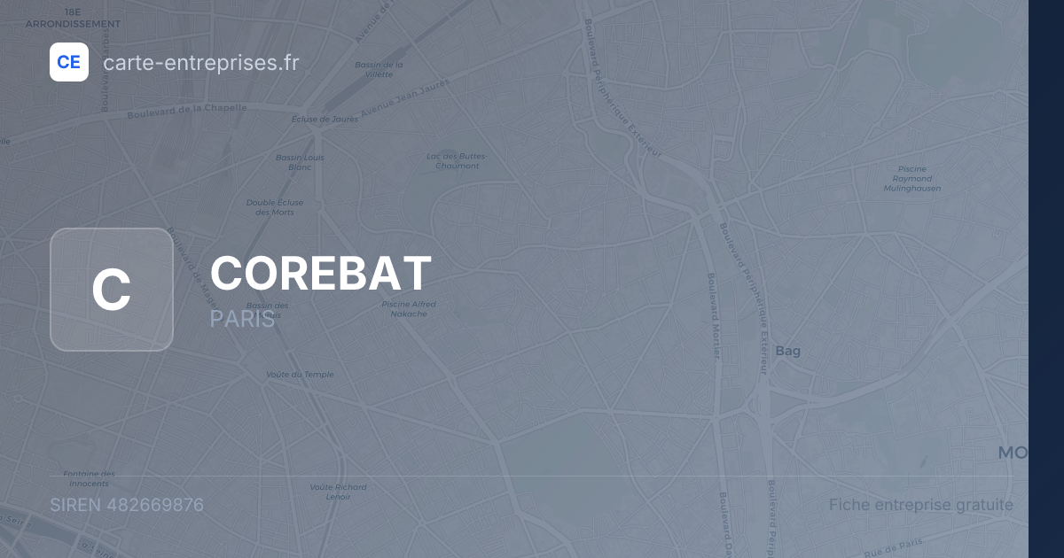 COREBAT — 482669876 — fiche entreprise