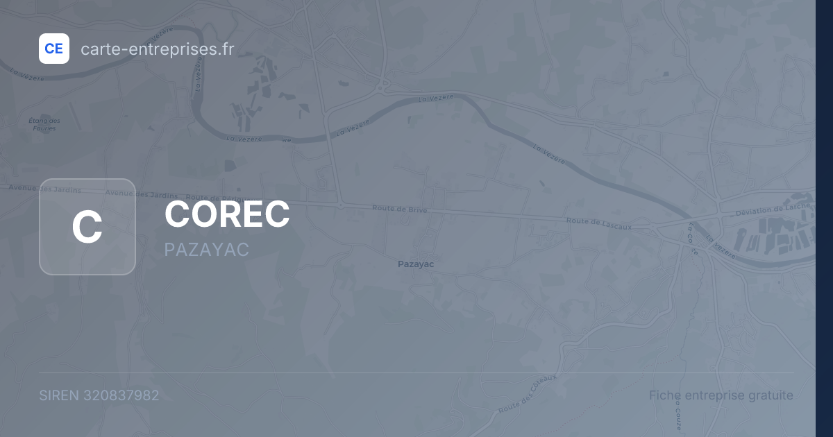 COREC — 320837982 — fiche entreprise