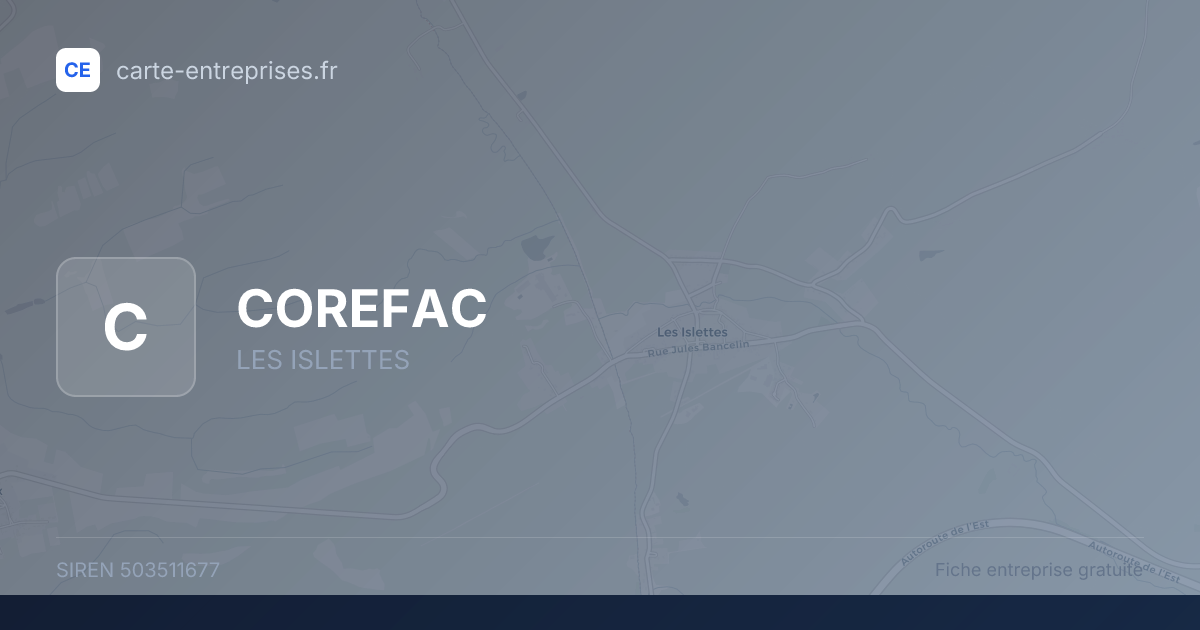COREFAC — 503511677 — fiche entreprise