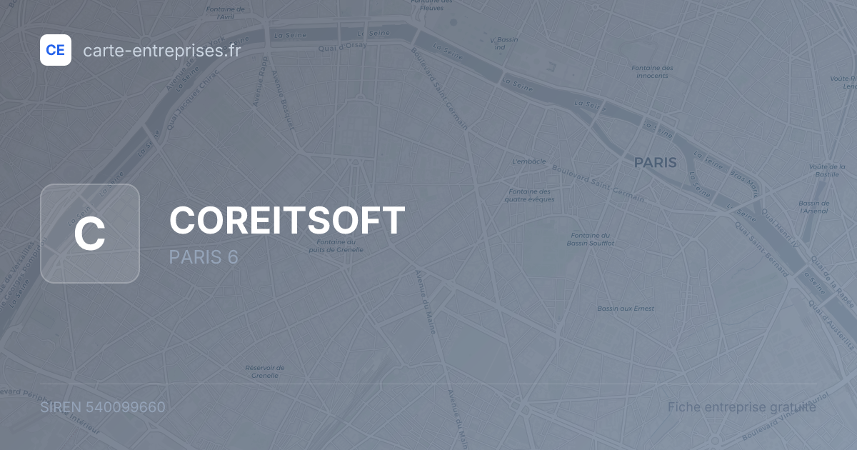 COREITSOFT — 540099660 — fiche entreprise