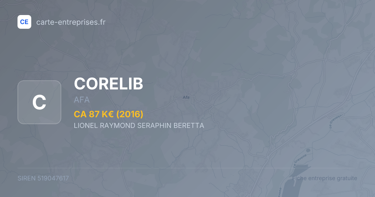 CORELIB — 519047617 — fiche entreprise