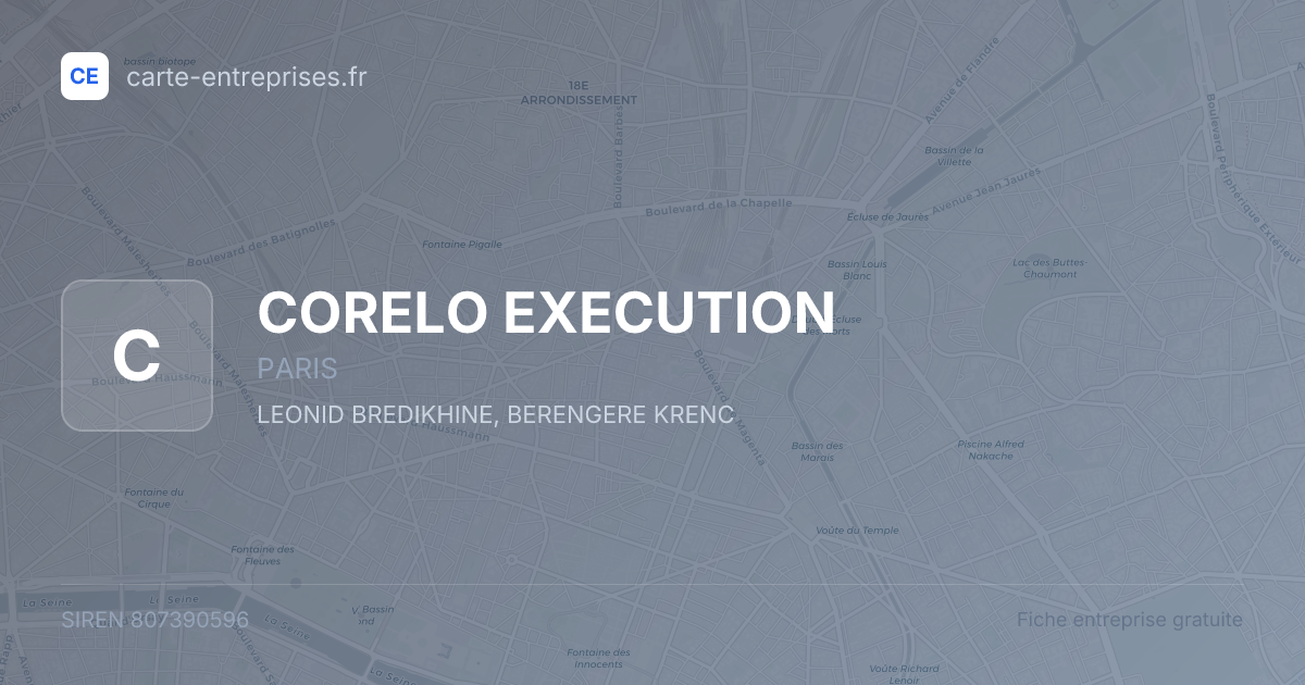 CORELO EXECUTION — 807390596 — fiche entreprise