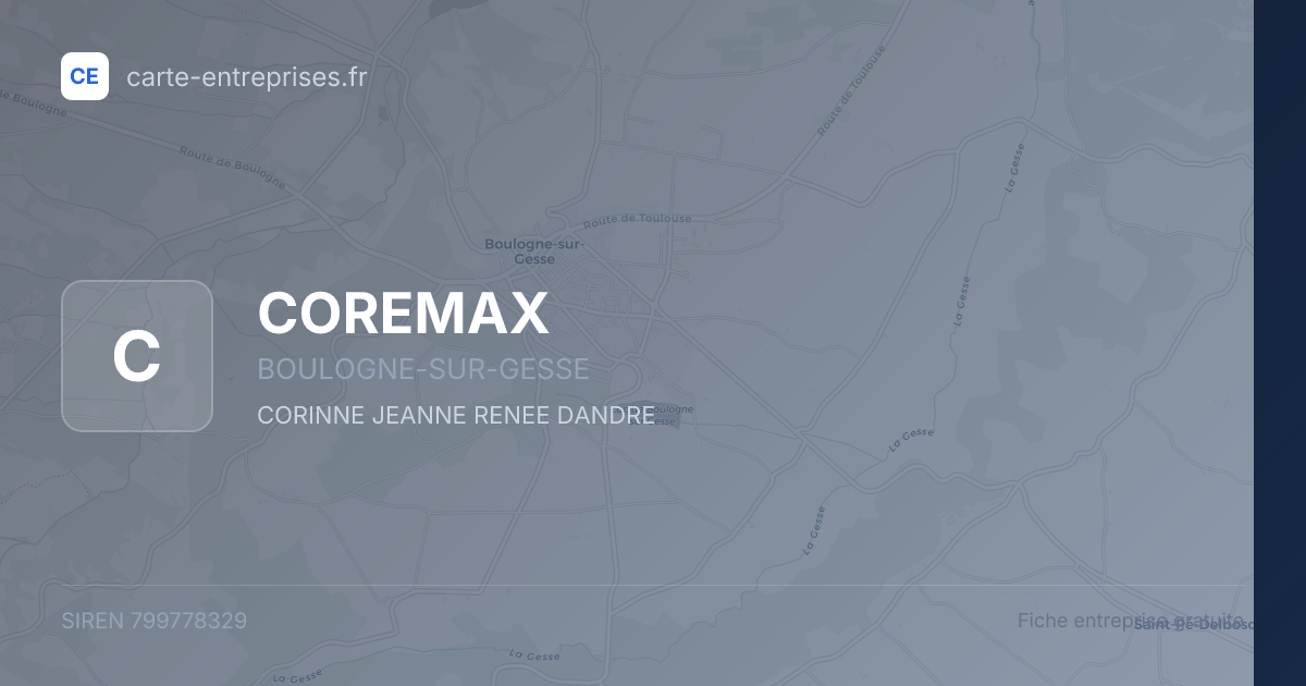 COREMAX — 799778329 — fiche entreprise