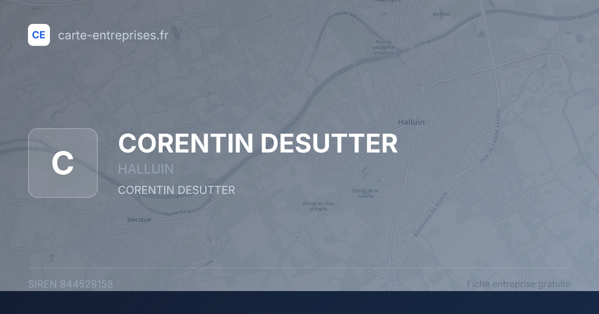 CORENTIN DESUTTER — 844528158 — fiche entreprise