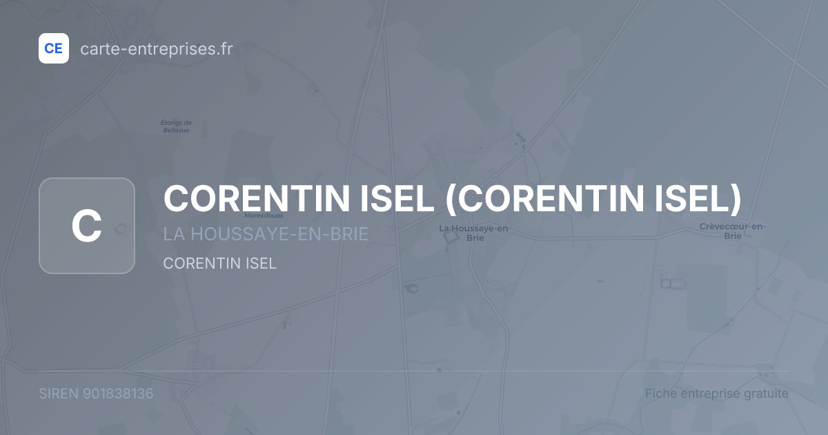 CORENTIN ISEL — 901838136 — fiche entreprise