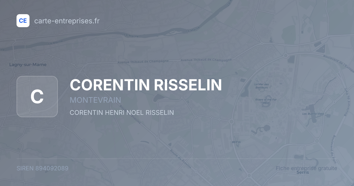 CORENTIN RISSELIN — 894092089 — fiche entreprise