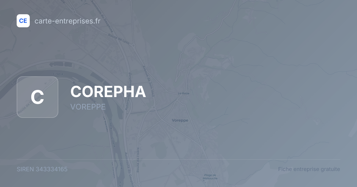 COREPHA — 343334165 — fiche entreprise