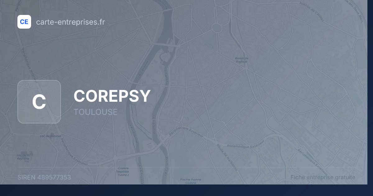 COREPSY — 489577353 — fiche entreprise