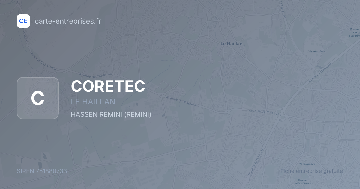 CORETEC — 751880733 — fiche entreprise