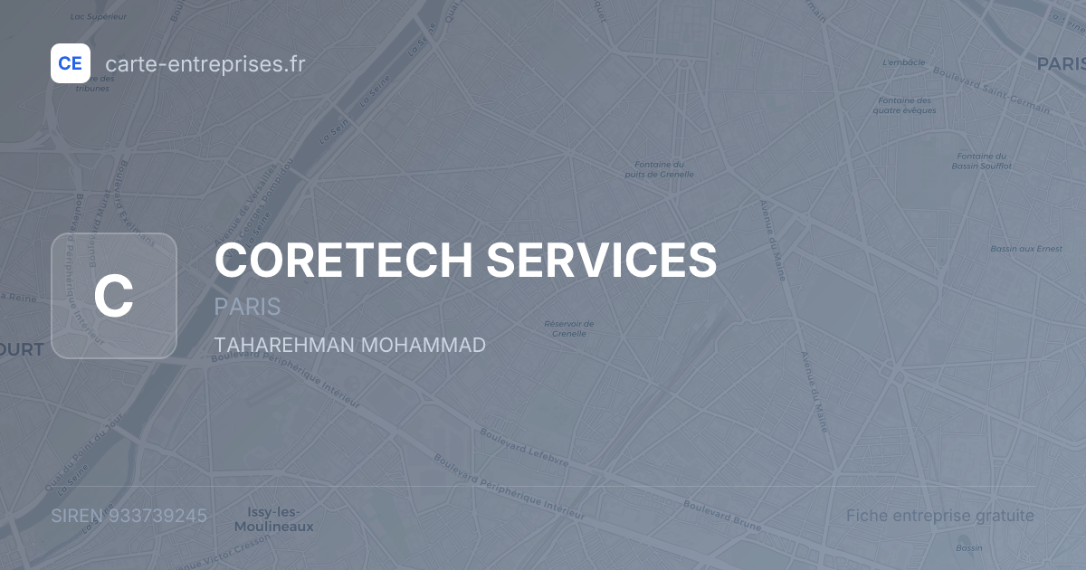 CORETECH SERVICES — 933739245 — fiche entreprise