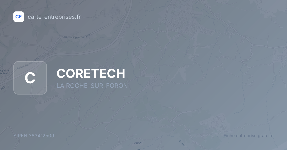 CORETECH — 383412509 — fiche entreprise