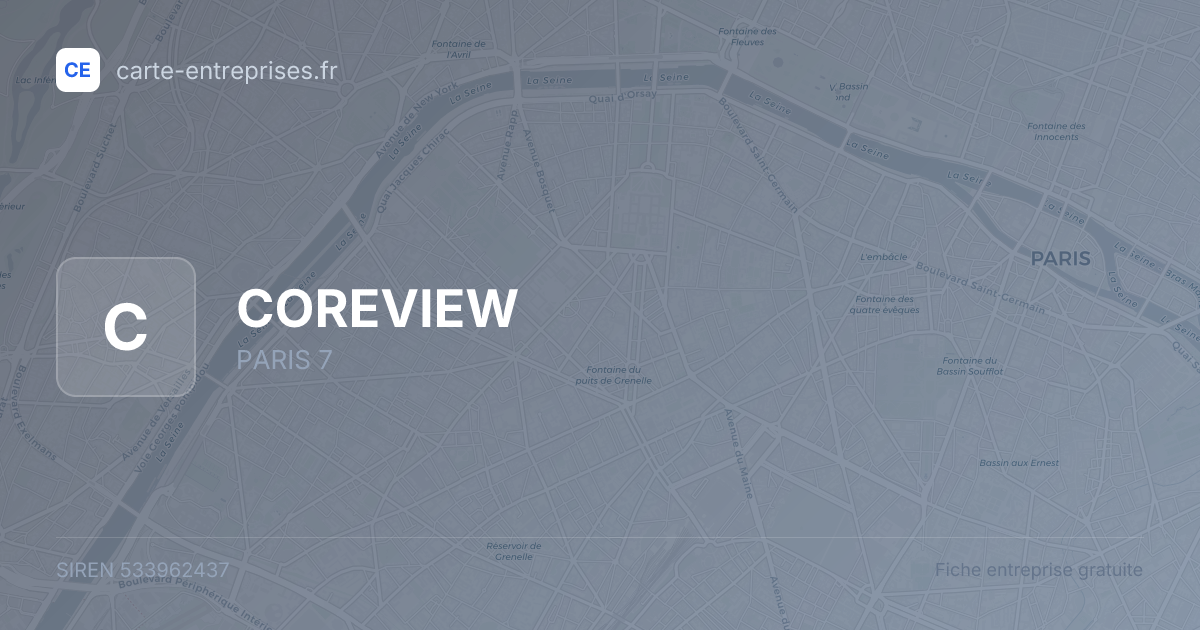 COREVIEW — 533962437 — fiche entreprise