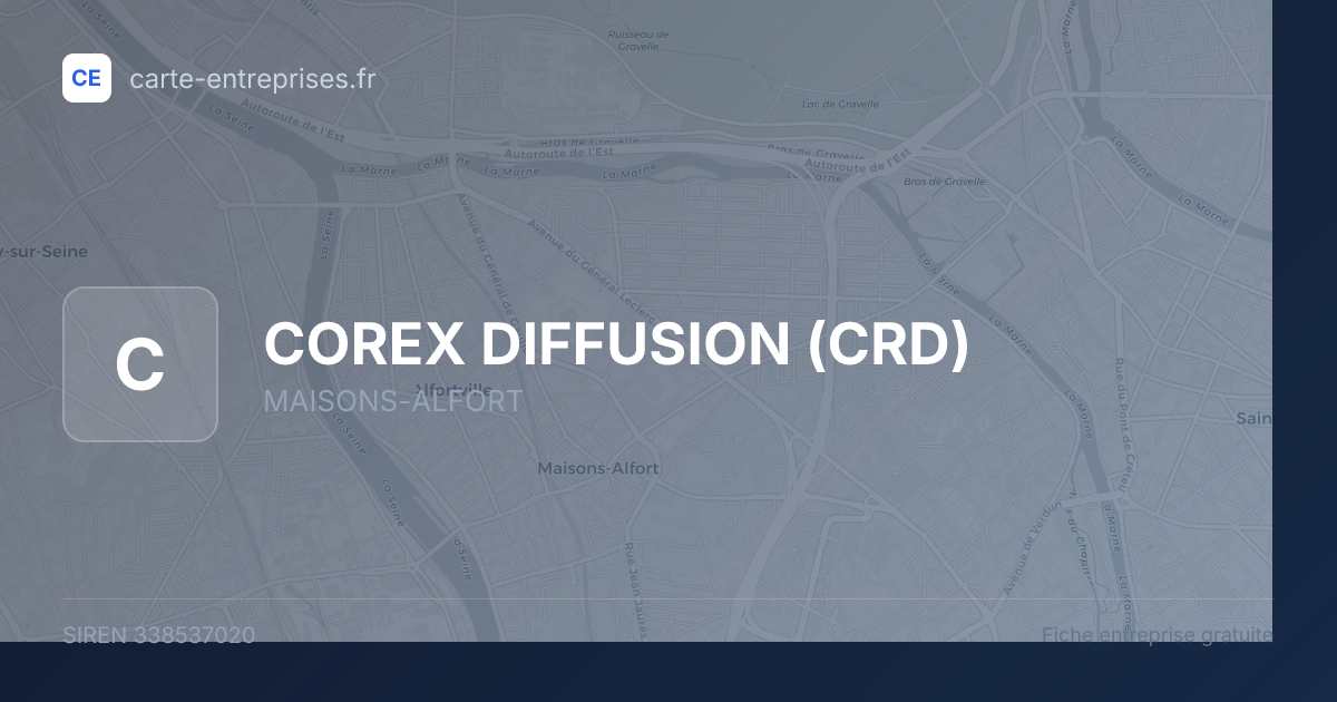 COREX DIFFUSION (CRD) — 338537020 — fiche entreprise