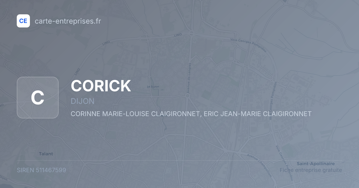 CORICK — 511467599 — fiche entreprise