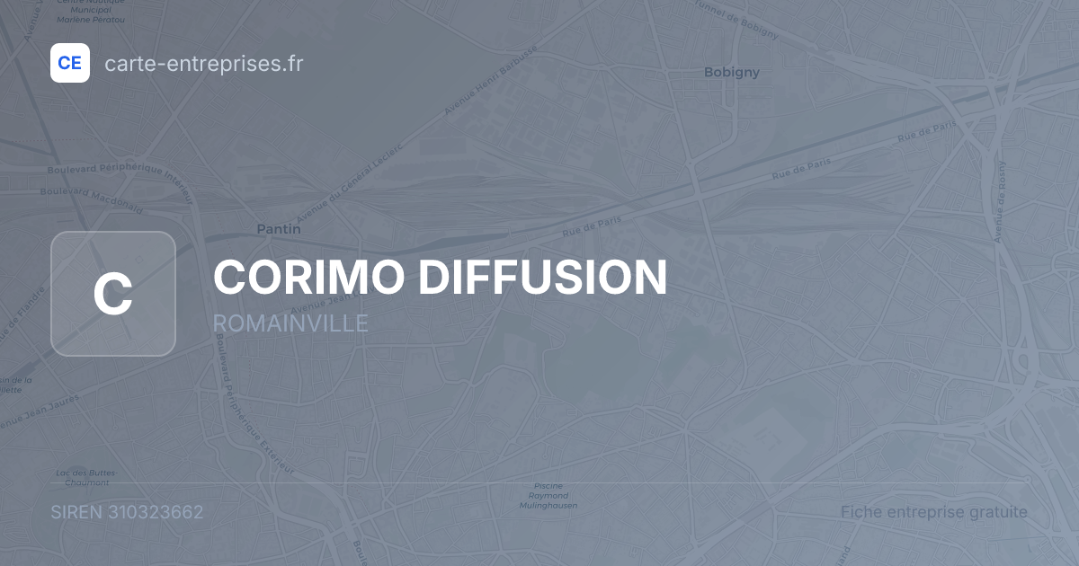 CORIMO DIFFUSION — 310323662 — fiche entreprise
