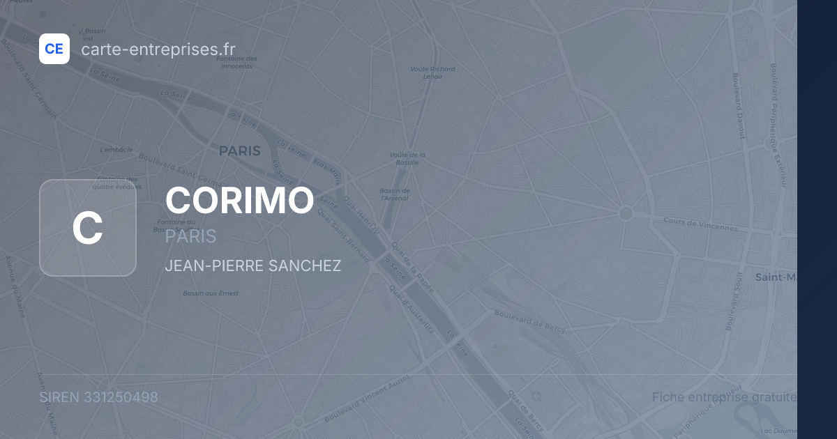 CORIMO — 331250498 — fiche entreprise