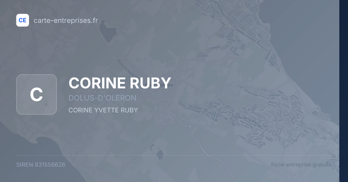 CORINE RUBY — 831556626 — fiche entreprise
