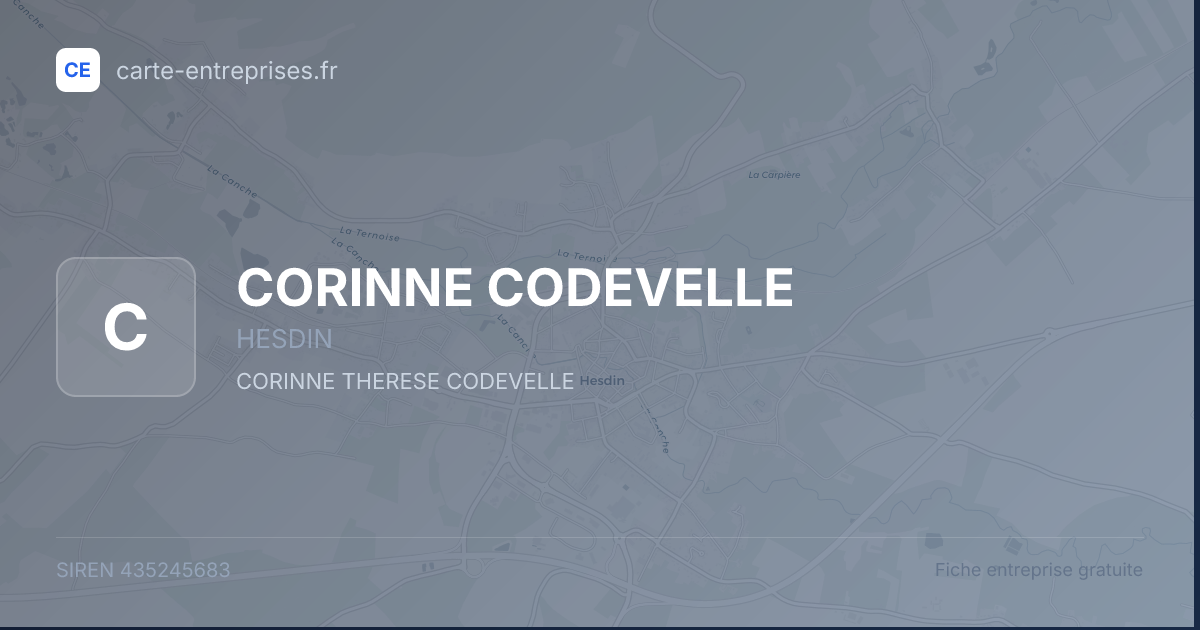 CORINNE CODEVELLE — 435245683 — fiche entreprise